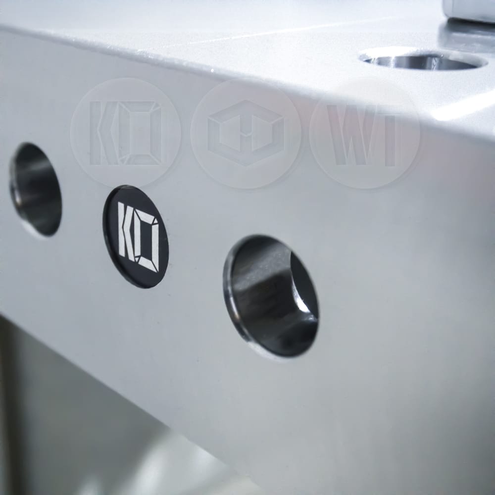 K28 CoreBase raw steel logo detail