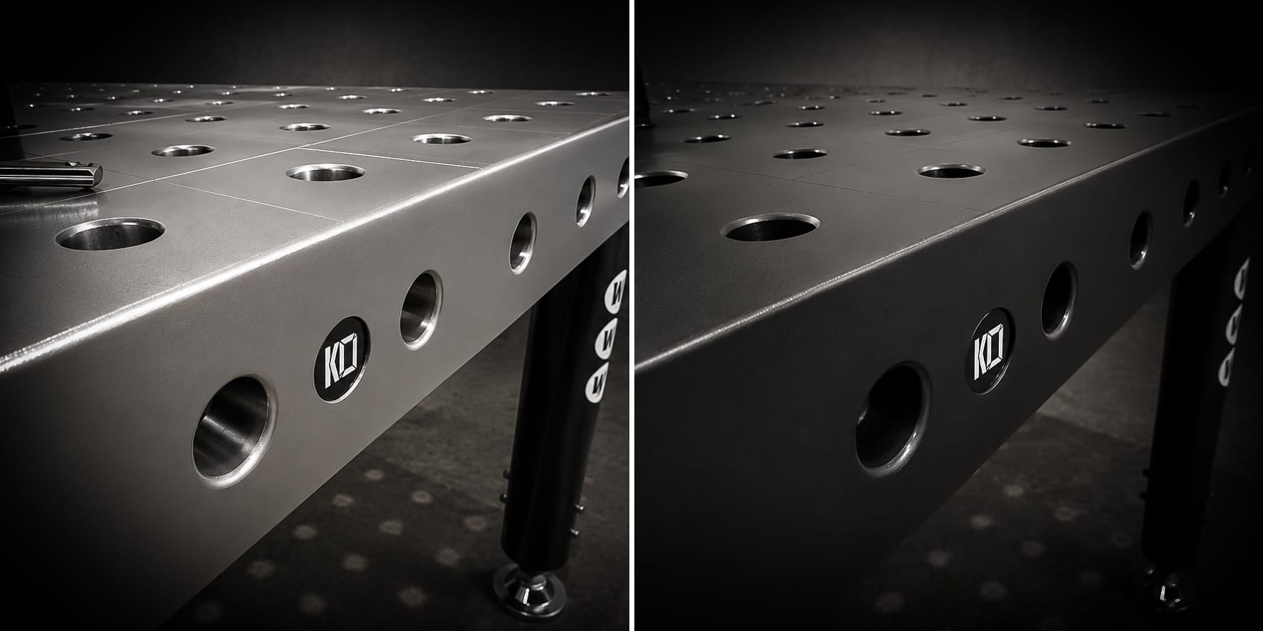 K28 CoreRange Raw Steel vs Nitrided surface finish detail comparison